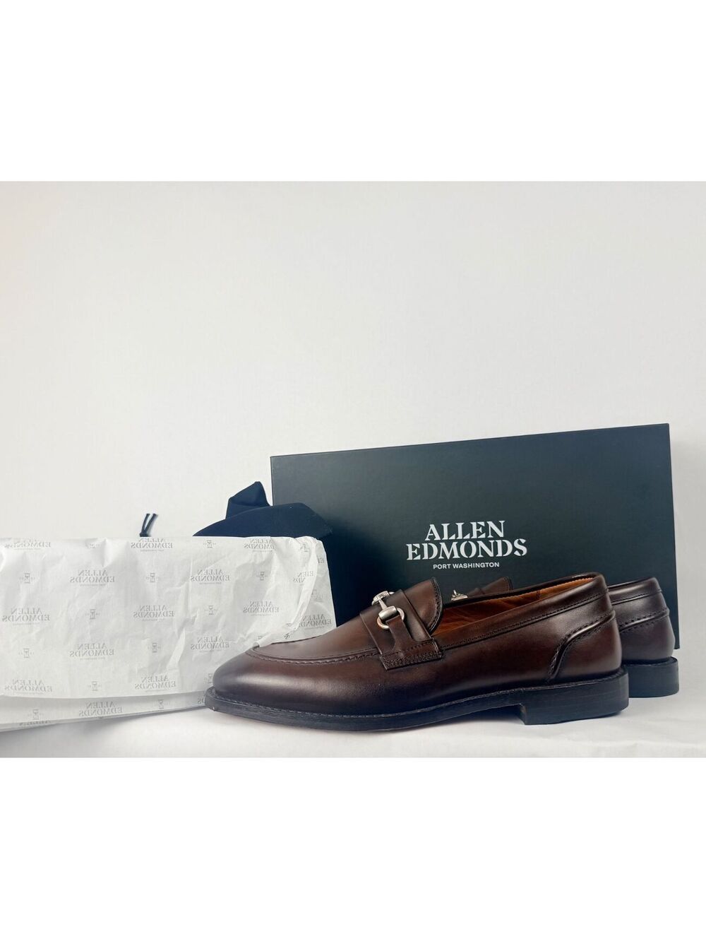 Allen Edmonds Randolph Bit Loafers Espresso Leather Men's 9D Horsebit with Box - Picture 11 of 14